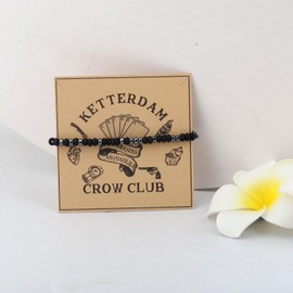 KUIYAI No Mourners No Funerals Morse Code Bracelet for Book Lover, Katterdam Gift, Six Cows Gift