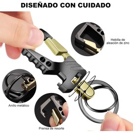 2 Piezas Llaveros de Servicio Pesado con Abridor de Botellas Paquete, Diseño Giratorio Completo de 360 Grados.Llaveros de Coches, para Mantener Sus Llaves Organizadas (2)
