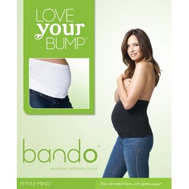 Fertilemind Bando Luxury Maternity Band Black or White (Small/Medium, White)