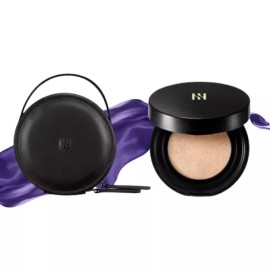 HERA 헤라 블랙 미니멀 파우치 & 헤라 블랙 쿠션 미니 21N1 5g 신형 실버로고 세트 Hera Black Minimal Pouch & Hera Black Cushion Mini 21N1 5g New Silver Logo Set
