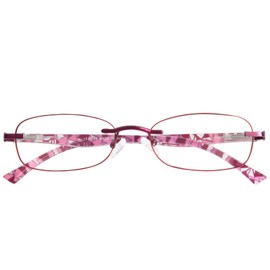 OPTOFENDY Rimless Reading Glasses for Women, Readers for Women with Spring Hinges Tinted Edges Blue Light Reading Glasses Pink 4.0