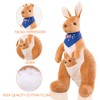 NTEVXZ Kangaroo Plush Toys, Stuffed Toy Kangaroo, Mother and Child