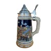 Beer Stein Mug Hungry Building Pattern with Petwer Lid Birthday