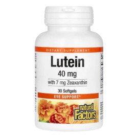 Luteina 40mg Natural Factors Vista Cansada 30 Caps