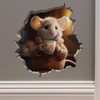 Coffee Lover Mouse Wall Hole Decal - Mouse Wall Sticker