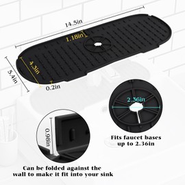 Silikon-Matte für Wasserhahn, Spritzschutz für Küchenspüle, Wasserhahn aus Silikon für Küche und Bad