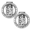 St Christopher Medal for Car Visor Clip, Saint Christopher Medal