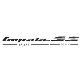 Pair Set 1994-1996 Impala Ss Emblems Rear Quarter Panel 3D Letter Badge Car Nameplate Replacement for Impala (Matte Black)