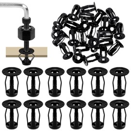 Glarks Jack Nuts Kit Metric M5 Black Petal Nuts Expansion Nuts Thins Fixings Dowels Assembly for Hollow Wall Iron Skin Line Use in Thin Soft Wall Pack of 25