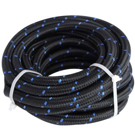 20Ft 6AN AN6 3/8" Fuel Line Hose Nylon Braided Stainless Steel Oil Gas Fuel Hose Line