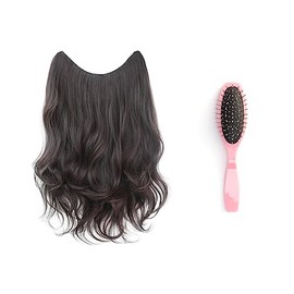 GAIBMAX - Extensiones de cabello aspecto natural, cortinas de cabello sintticas de fibras de alta calidad, extensiones de cabello ajustable con clips 