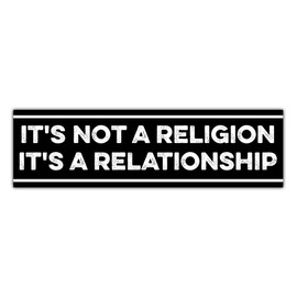 BAVAHA It's not a Religion It's a Relationship Sticker Christian Bumper Sticker Jesus Christ 2024 God Religious Jesus Car Decal Religious Christ Gifts God Bible Stickers Vinyl Car Sticker [11.5"x3"]