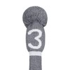 Knitted Pom Pom Golf Headwear Set for Driver Wood, Fairway