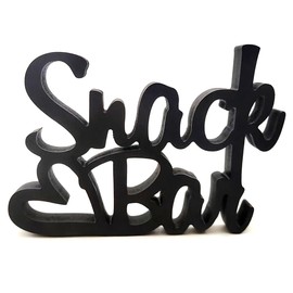 Decorative Snack Bar Wedding Snack Bar Standing Table Sign Wooden Table Decoration Black Candy Bar Table Freestanding Sign Wedding Decoration