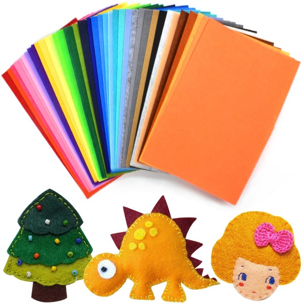 40 Colours Felt Sheets A4 for Crafts, 20 x 30