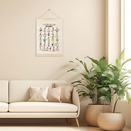 Ecezatik Coping Skills Alphabet for Kids, Mental Health Poster Hanger Frame, Mental Health Awareness Wall Decor for Classroom Nursery Kids Room Playroom School Counselor Therapy Office, 12x16 Inches