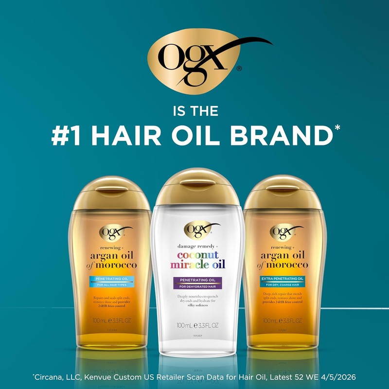 OGX, Tratamiento Capilar Renovador Extra Fuerte de Aceite de Argán,