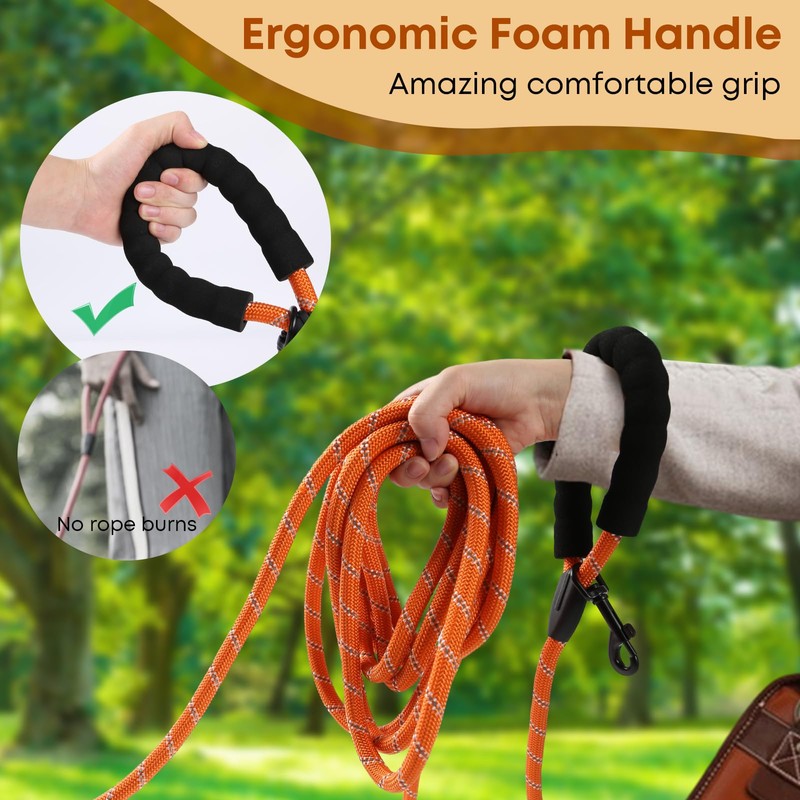 100FT Extra Long Dog Leash for Dog Training, Reflective Dogs
