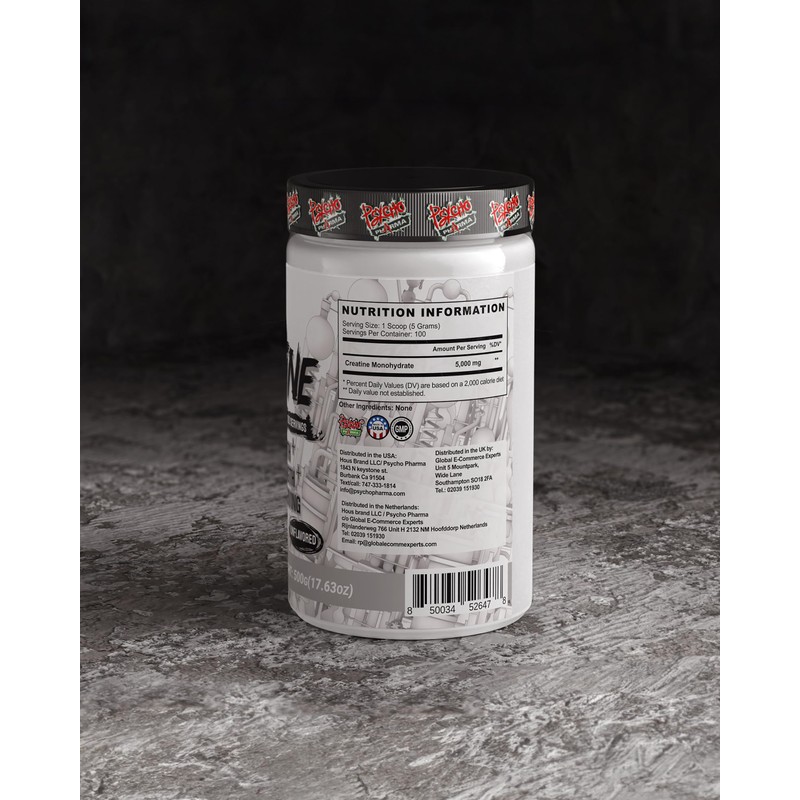 Psycho Pharma Creatine - 5g of Premium Creatine Monohydrate per
