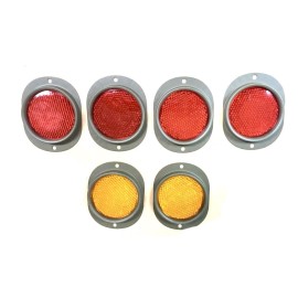 6pc Green Reflector Kit (4 Red/2 Yellow) fits Humvee  All Military Vehicles