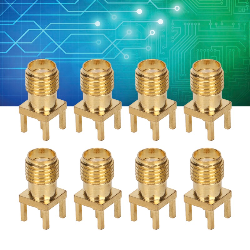 100Pcs RF Coaxial Cable Adapter Female Coax Line Connector Base
