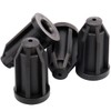 Wolfride 20Pcs Plastic Caster Socket Sleeve Round Inserts Black Chair
