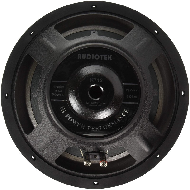 Audiotek 1200 Watt 12" Professional Car Subwoofer 4 OHM K712