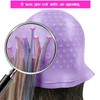 Punched Hole Silicone Highlight Hair Cap with Needle and Hair