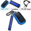 Yonmcfn for kia Key fob Cover with Metal/Leather Keychain,TPU 5