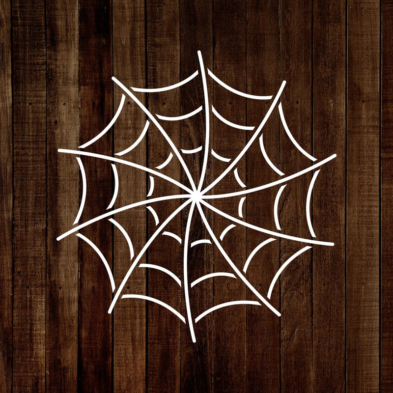 MAGJUCHE Spider Web Stencil 6 Inches, Reusable Stencil for Painting