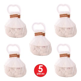 Beistle 5 Piece No Mess Paper Throw Streamers Confetti for New Year's Eve, Wedding, Birthday, Graduation Party Favors, 3" x 2.5", White