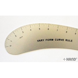 NO.6218A HAND Imperial Vary Form Curve Ruler, Aluminum, 18inch