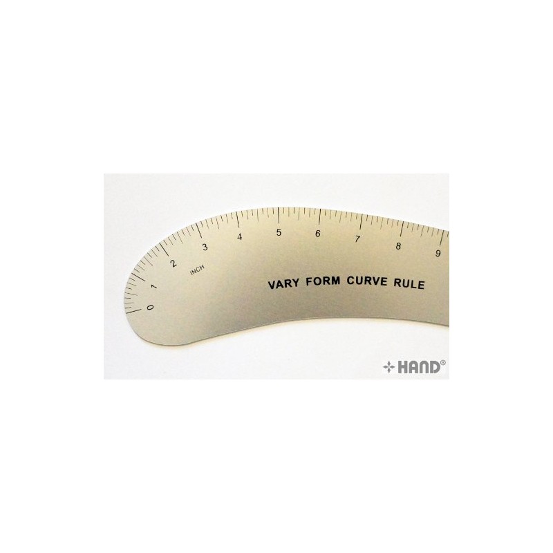 NO.6218A HAND Imperial Vary Form Curve Ruler, Aluminum, 18inch