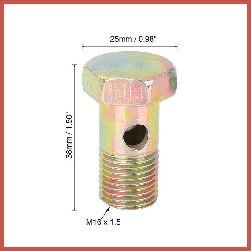 ACROPIX M16x1.5mm Metric Thread Banjo Bolts Brake Fitting Adapter with