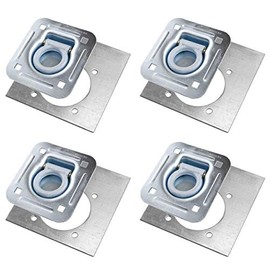Recessed D-Ring 6,000 lb. Cap. Tiedown w/ Backing Plate - 4 pack