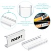 Outus 30 Pieces Plastic Label Holders Wire Shelf Label Holders