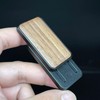 Metal Frame Walnut Haptic Slider Push Game EDC Fidget Clicker