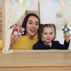 Gala Marioneta Titeres Dedo Tela Caperucita Cuentos Niños Peluche