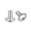sourcing map Machine Screws, M5x10mm Phillips Screw, 304 Stainless Steel,