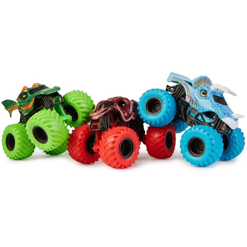 Monster Jam, 3 Pack Charged Beasts (Dragon, Octon8 and Ice