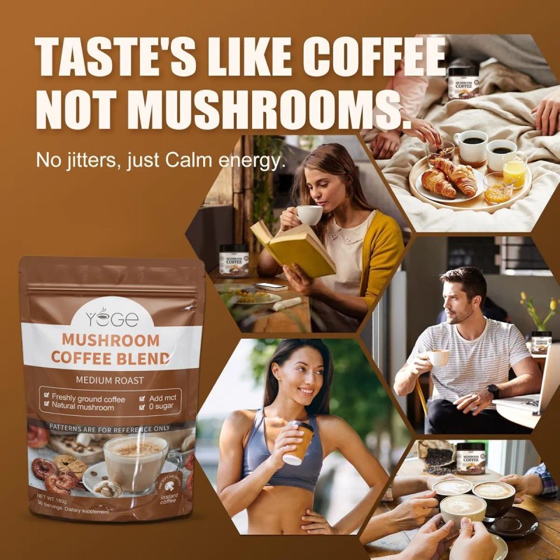 Yege Café De Hongos Orgánico 6 Hongos 30 Porciones