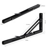 YUMORE Folding Shelf Brackets, 18 Inch Heavy Duty Collapsible Shelf
