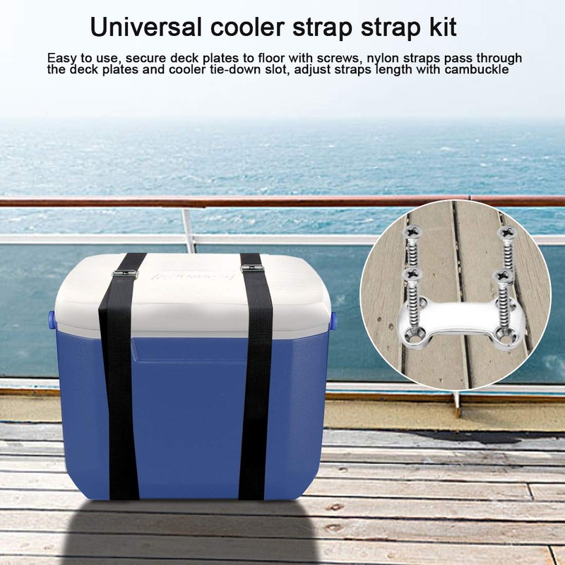 Universal Cooler Tie-Down Strap Kit, Tie Down Kit Cooler Straps,