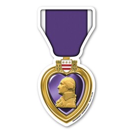 Purple Heart Magnet by Magnet America Is 5.25" x 2.5" Made for Vehicles and Refrigerators