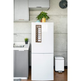 Dahey Menu Board for Kitchen Weekly Meal Planner Rustic Wood Board with Clips, Farmhouse Signs Wall Decor, Chalkboard Display Fridge Decor, Brown, Small