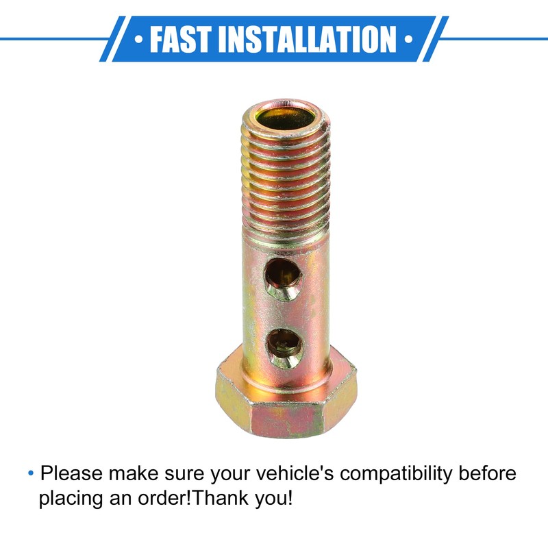 VekAuto Double Banjo Bolt Kit, M12x1.5 Length 45mm Metric Thread