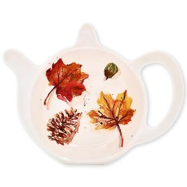 Autumn Leaves Design Melamine Tea Bag Coaster Tidy