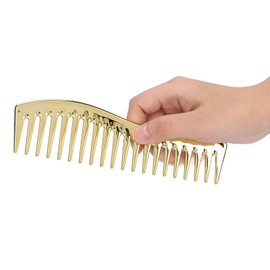 Comb Set, Fine and Wide Tooth Hair Cutting Comb for Hairdressing Salon,professional Shaping & Wet Pick Barber Brush Tools, Suitable for Professional Barber Shops(gold)