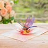 UNIPOP Dragonfly & Flower Pop Up Card, Birthday Card for