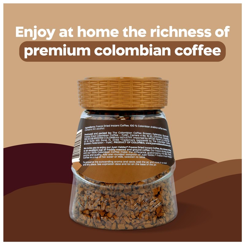 Juan Valdez Freeze-Dried Instant Coffee - Classic Flavor | 100%